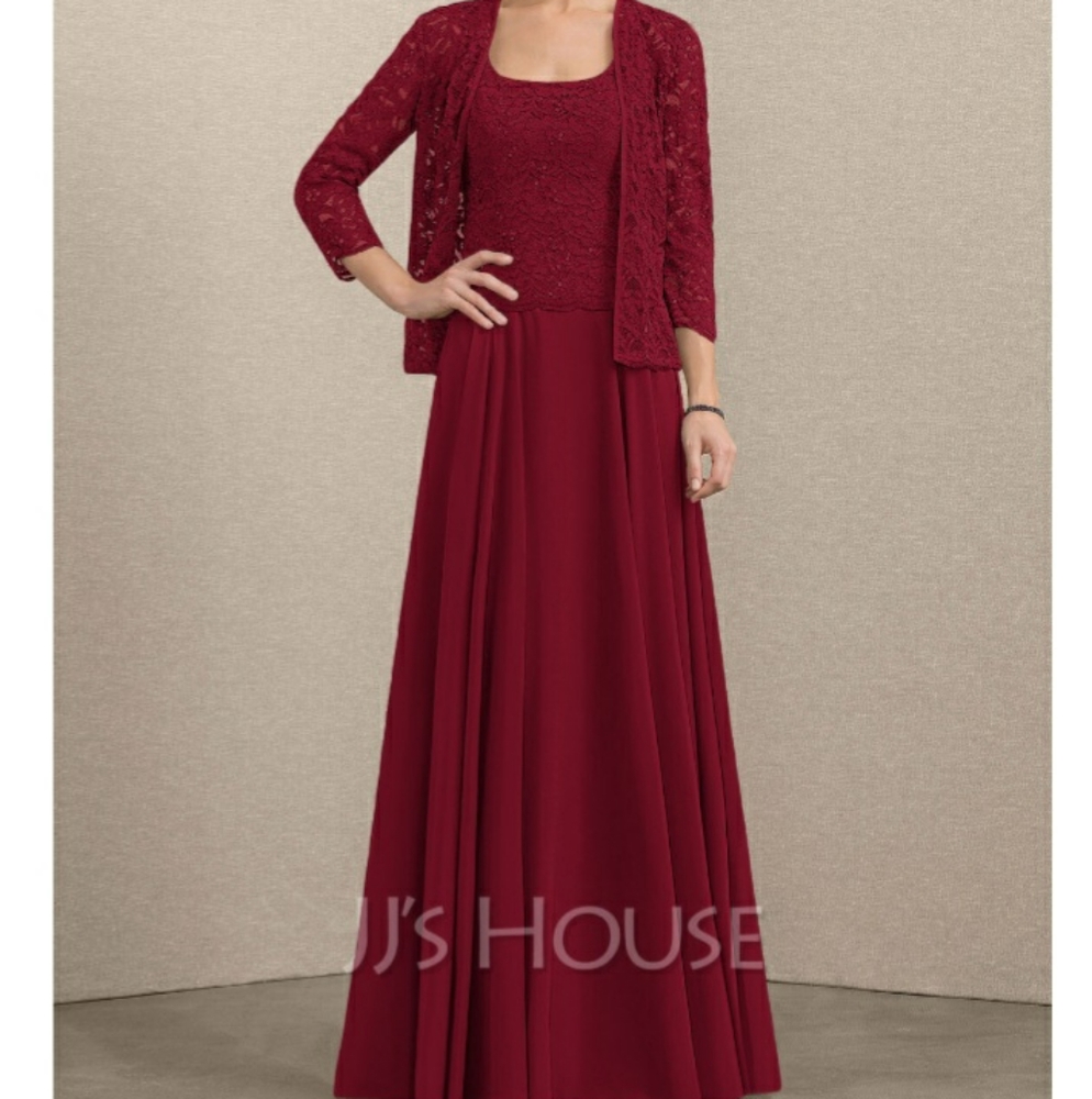 Burgandy Mother of the Bride Dress